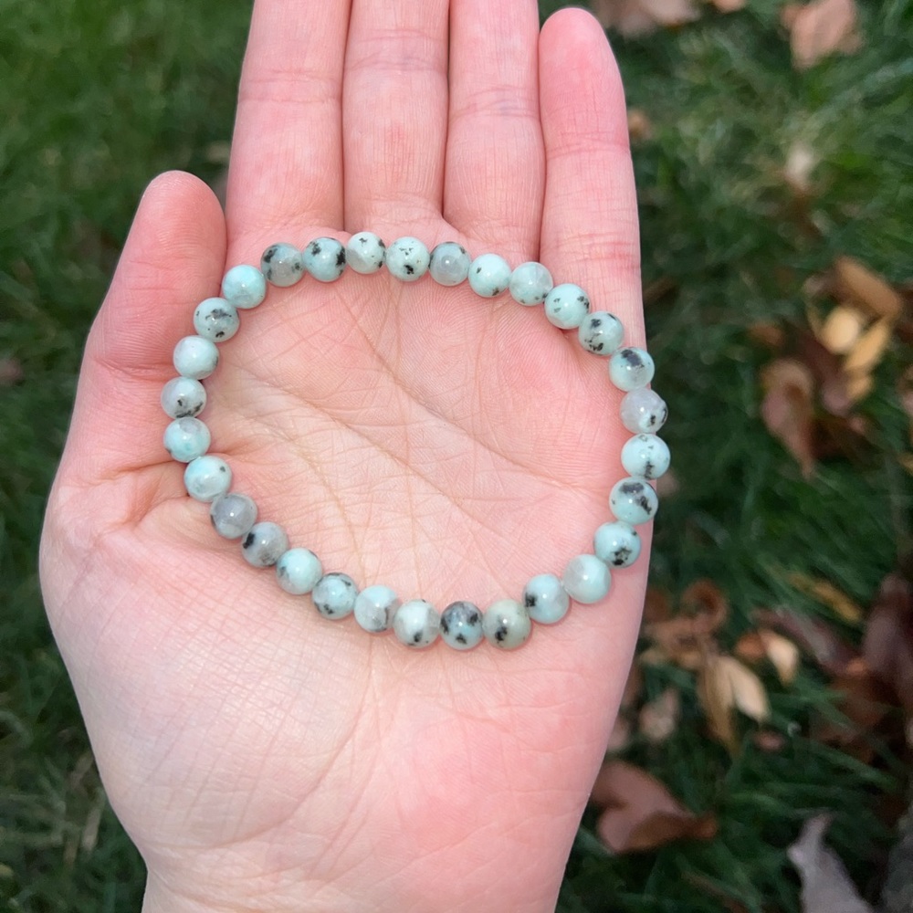 Kiwi Jasper Crystal Bracelets